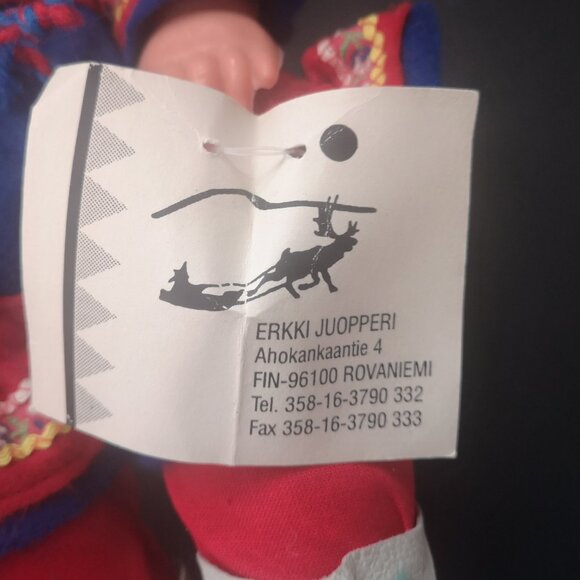 Vintage Lapland Doll w/ Blinking Eyes & Dressed in Sami Folk Clothing 13" Tall - Picture 5 of 8
